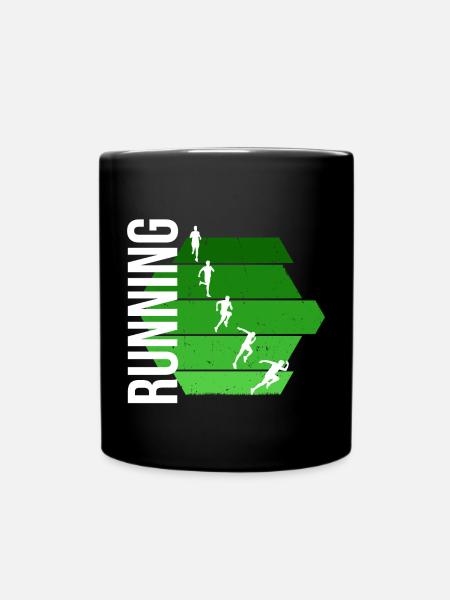Running - Tasse einfarbig - Schwarz