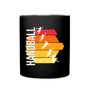 Handball - Tasse einfarbig - Schwarz - Vorne