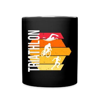 Triathlon - Tasse einfarbig - Schwarz - Vorne