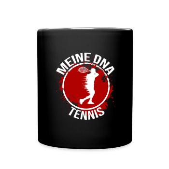 Mein DNA - Tennis - Tasse einfarbig - Schwarz - Vorne