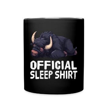 Offizielles Schlafshirt Yak - Tasse einfarbig - Schwarz - Vorne
