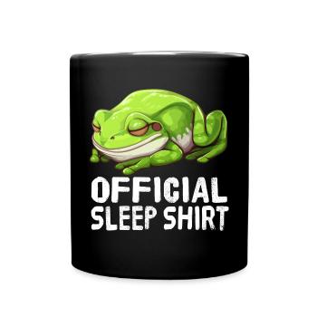 Offizielles Schlafshirt Frosch - Tasse einfarbig - Schwarz - Vorne