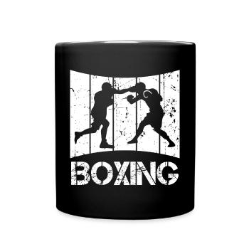Retro Boxen - Tasse einfarbig - Schwarz - Vorne
