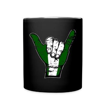 Drapeau du Nigeria Symbole de surf utilisé - Mug uni - noir - Devant