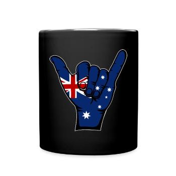 Australia Flag Surfing Symbol - Full Colour Mug - black - Front