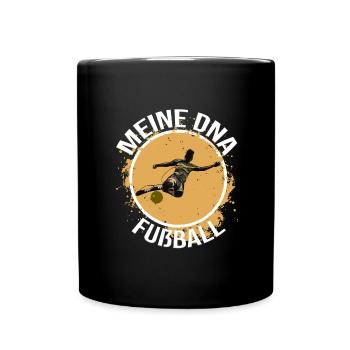 Meine DNA - Fußball - Tasse einfarbig - Schwarz - Vorne