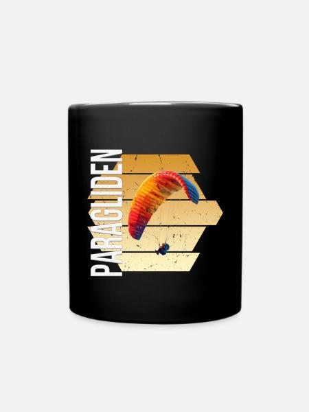 Paragliden - Tasse einfarbig - Schwarz