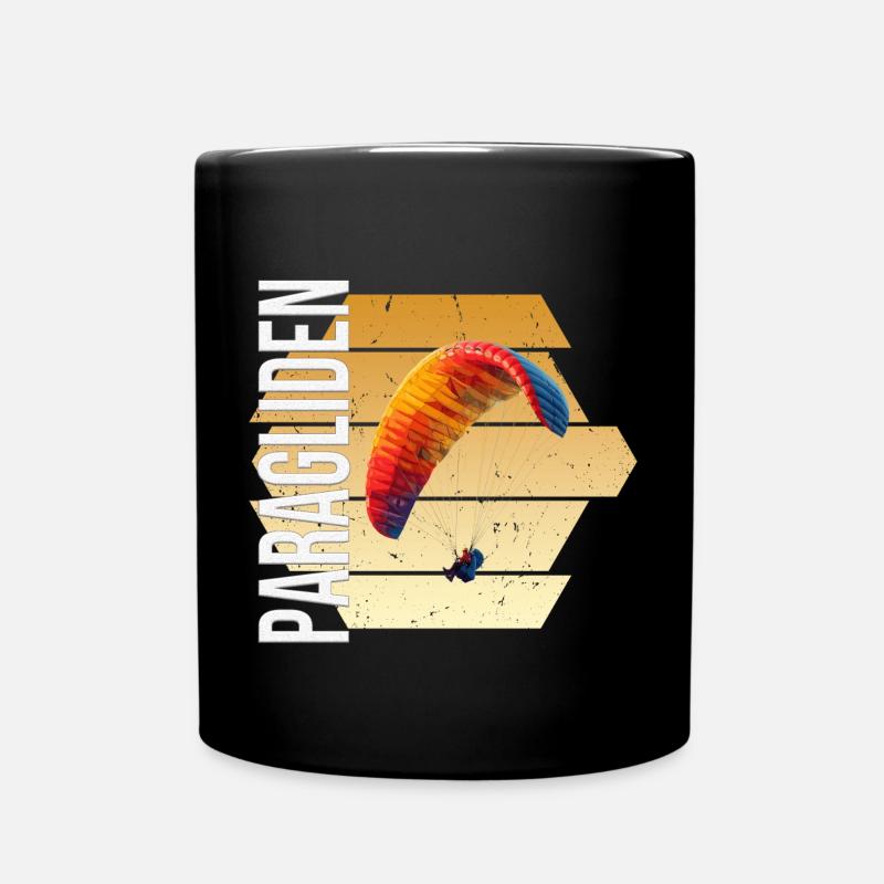 Paragliden - Tasse einfarbig - Schwarz