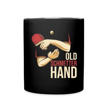 Old Schmetter Hand - Tischtennis - Tasse einfarbig - Schwarz - Vorne