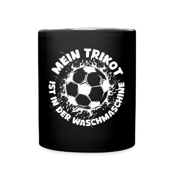 Football Funny Sayings My Jersey in Lingerie Logo - Full Colour Mug - black - Front