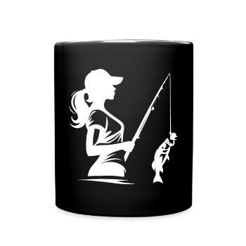 Silhouette ajustée, design cool pour les femmes - Mug uni - noir - Devant