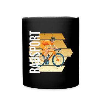 Radsport - Tasse einfarbig - Schwarz - Vorne