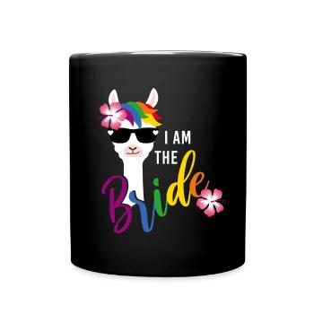 LGBT mariée lama enterrement de vie de jeune fille - Mug uni - noir - Devant