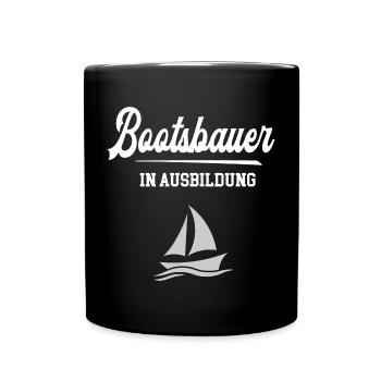 Bootsbauer Ausbildung Bootsbauerazubi Lehre Azubi - Tasse einfarbig - Schwarz - Vorne