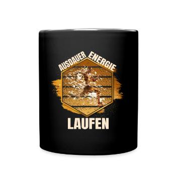 Ausdauer - Energie - Tasse einfarbig - Schwarz - Vorne