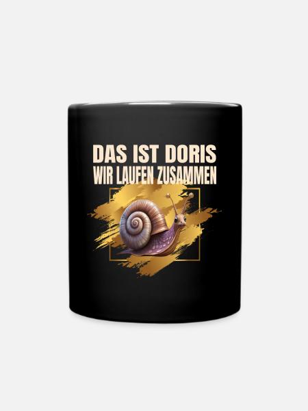Das ist Doris Wir laufen zusammen - Tasse einfarbig - Schwarz