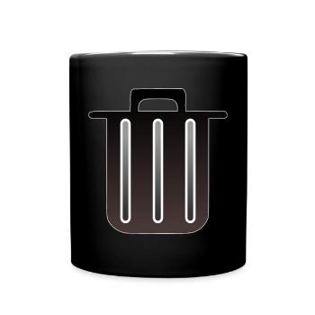 GARBAGE TRASH CAN - Full Colour Mug - black - Front