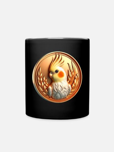 Medaille (05) - Tasse einfarbig - Schwarz