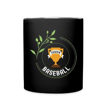 Baseball Siegerin Gewinner Turnier Meisterschaft - Tasse einfarbig - Schwarz - Vorne