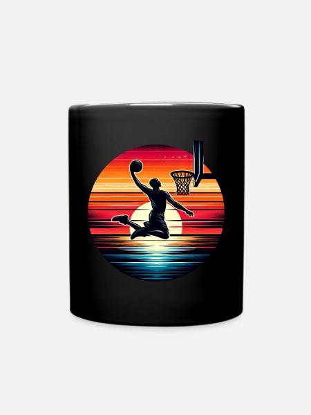 Basketball Basketballer - Tasse einfarbig - Schwarz
