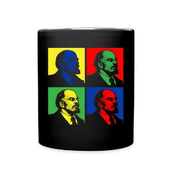 Ikonisches, von der Pop-Art inspiriertes - Tasse einfarbig - Schwarz - Vorne