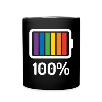 Mois de la fierté LGBT - 100% queer - Mug uni - noir - Devant