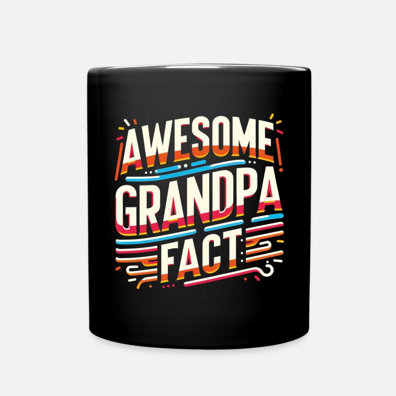 Grandpa Best Angler Baker Buddy Buddy - Full Colour Mug - black