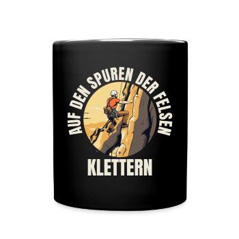 Auf den Spuren der Felsen - Tasse einfarbig - Schwarz - Vorne