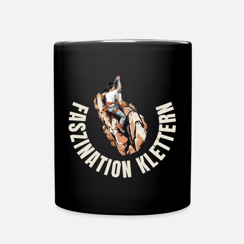 Faszination Klettern - Tasse einfarbig - Schwarz