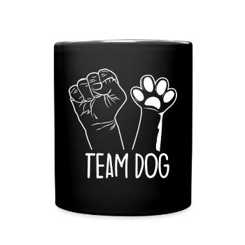 Team Dog - Tasse einfarbig - Schwarz - Vorne