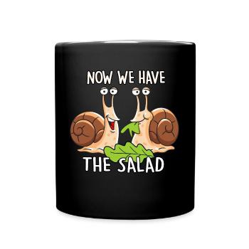 Now we have the Salad - Tasse einfarbig - Schwarz - Vorne