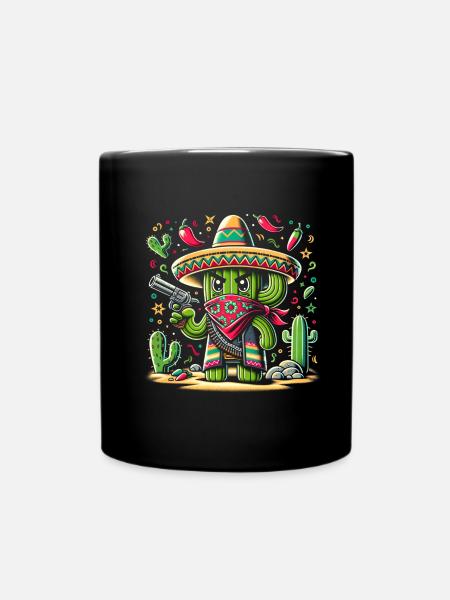Cactus Bandido - Tasse einfarbig - Schwarz