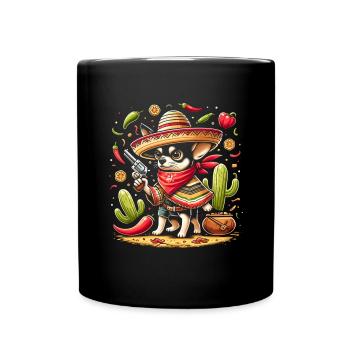 Chihuahua Bandido - Tasse einfarbig - Schwarz - Vorne