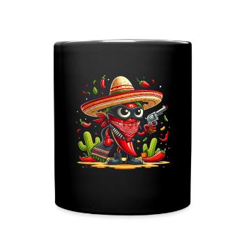 Chili Bandido - Tasse einfarbig - Schwarz - Vorne