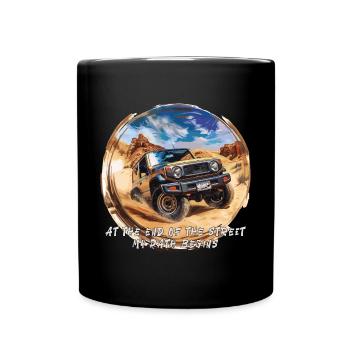 Jimny 4x4 Offroad Off Road End Street - Tasse einfarbig - Schwarz - Vorne