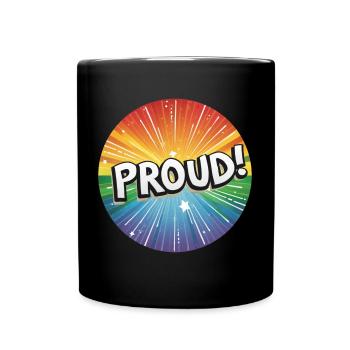 LGBTQ Proud - Tasse einfarbig - Schwarz - Vorne
