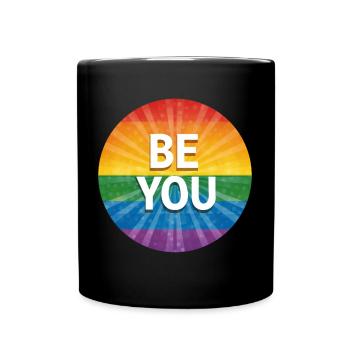 LGBTQ Be You - Tasse einfarbig - Schwarz - Vorne
