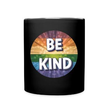 LGBTQ Be Kind - Tasse einfarbig - Schwarz - Vorne