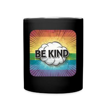 LGBTQ Soyez gentil - Mug uni - noir - Devant