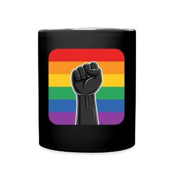 LGBTQ Rights Fist - Tasse einfarbig - Schwarz - Vorne