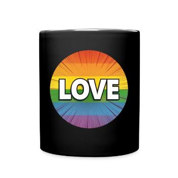 LGBTQ Love - Tasse einfarbig - Schwarz - Vorne
