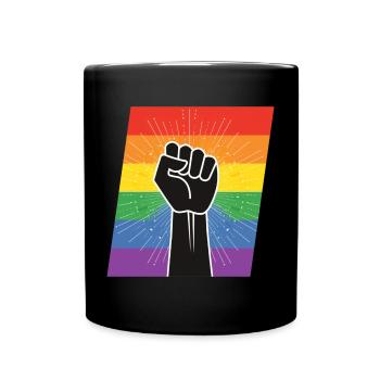 LGBTQ Rights Fist - Tasse einfarbig - Schwarz - Vorne