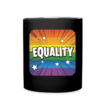 LGBTQ Equality - Tasse einfarbig - Schwarz - Vorne