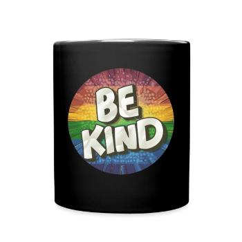 LGBTQ Be Kind - Full Colour Mug - black - Front