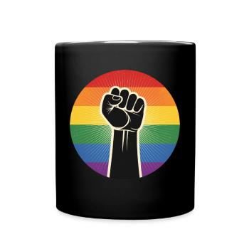 LGBTQ Rights Fist - Tasse einfarbig - Schwarz - Vorne
