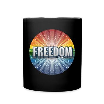LGBTQ Freedom - Tasse einfarbig - Schwarz - Vorne
