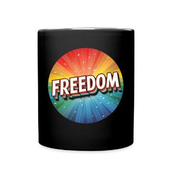 LGBTQ Freedom - Tasse einfarbig - Schwarz - Vorne