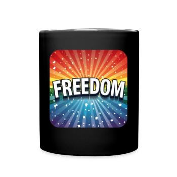 LGBTQ Freedom - Tasse einfarbig - Schwarz - Vorne