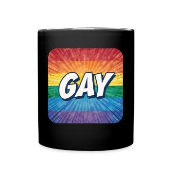LGBTQ GAY - Full Colour Mug - black - Front