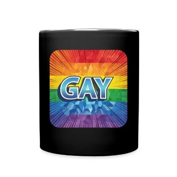 LGBTQ GAY - Tasse einfarbig - Schwarz - Vorne